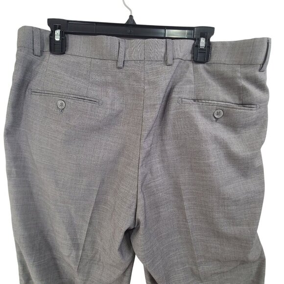 Bocacci Men's Flat Front Cuffed Hem Career Dress Pants Gray Size 38 - Picture 6 of 8